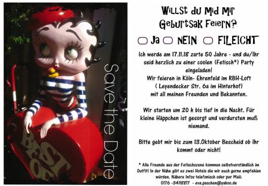 Einladung zum 50. Geburtstag